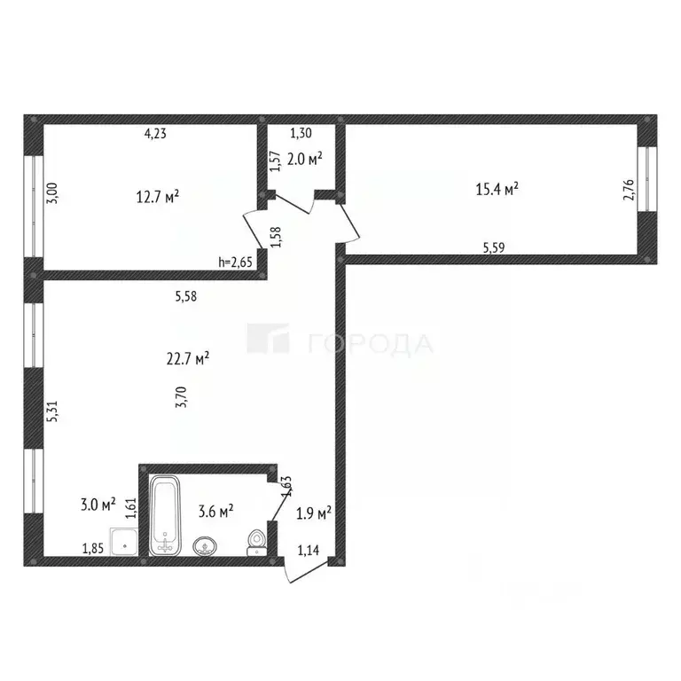 3-к кв. Алтайский край, Новоалтайск Белоярская ул., 217 (61.3 м) - Фото 2
