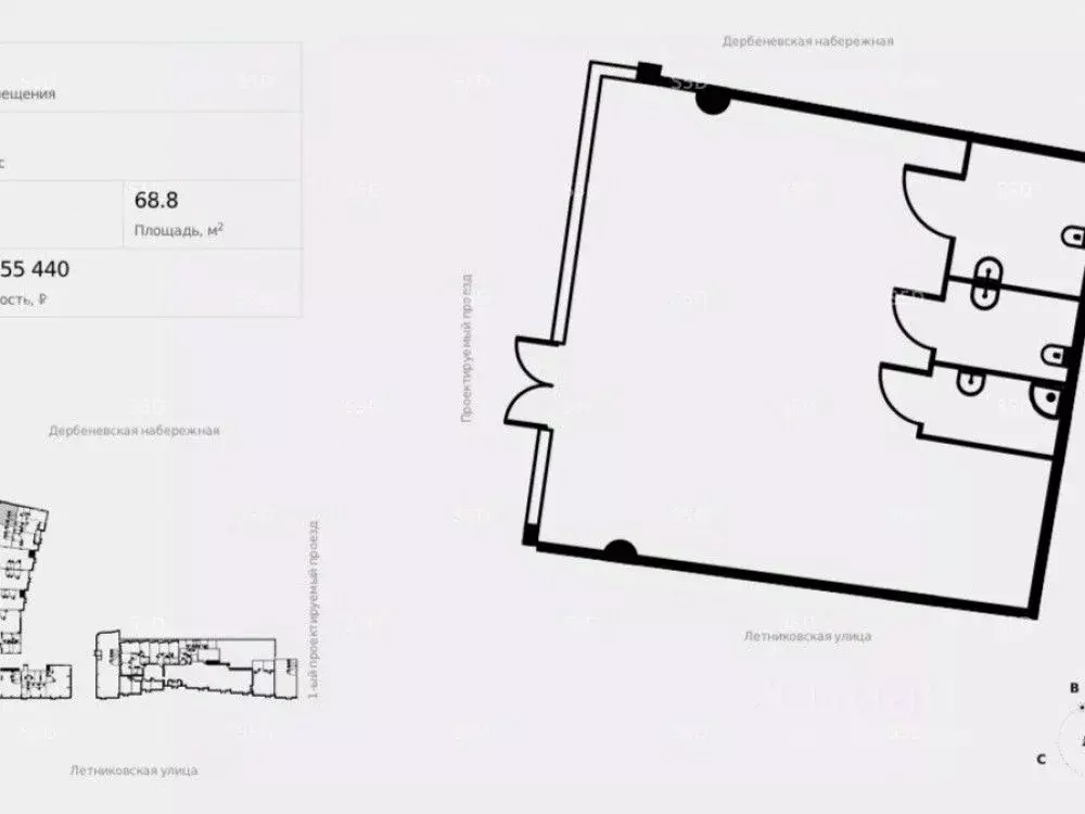 Помещение свободного назначения в Москва Летниковская ул., 11к1 (69 м) - Фото 2