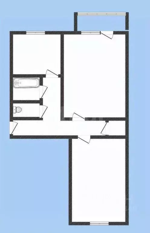 2-к кв. Саратовская область, Балашов Мельничная ул., 18 (44.0 м) - Фото 1