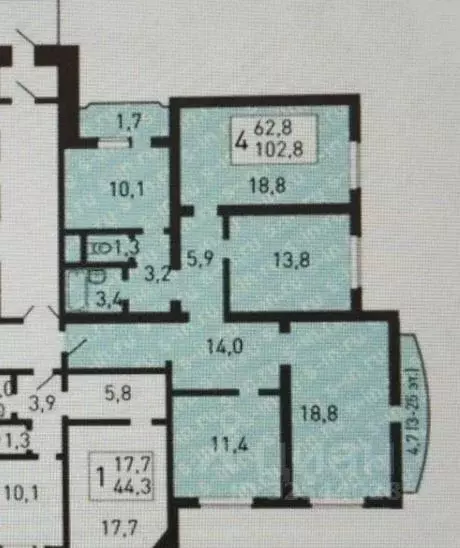 4-к кв. Московская область, Люберцы ул. Преображенская, 17к1 (101.6 м) - Фото 0