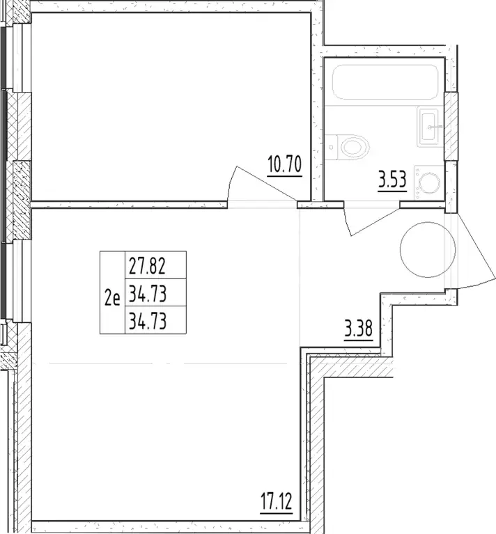 Продаётся 1-к квартира, 34.73 м - Фото 1