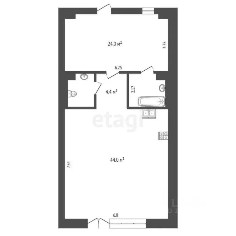 2-к кв. Крым, Ялта муниципальный округ, Отрадное пгт ул. Мориса ... - Фото 2