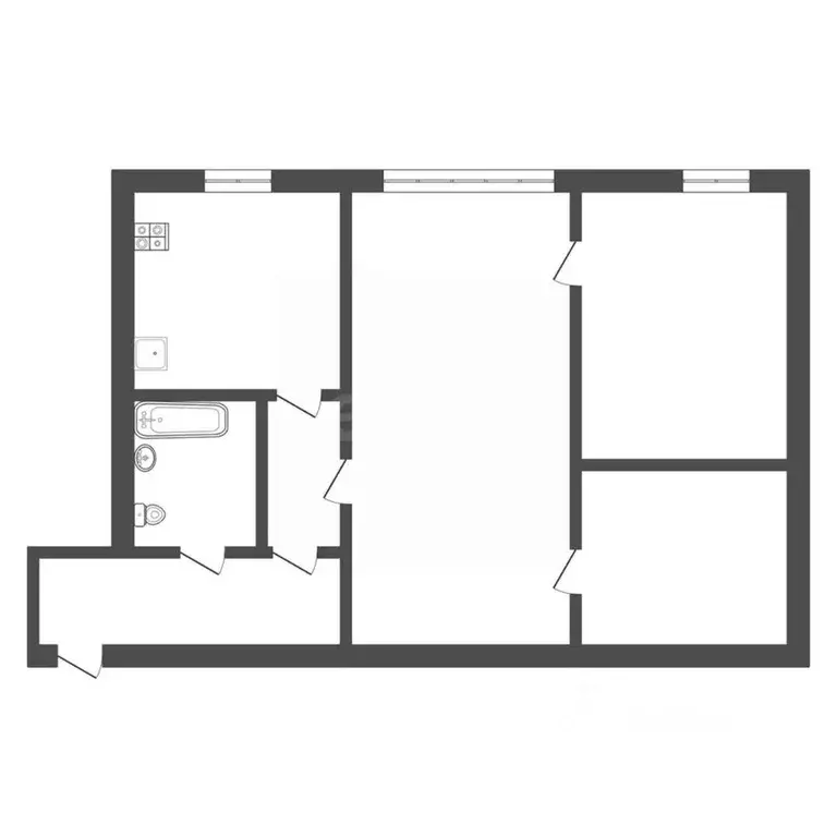 2-к кв. Тульская область, Суворовский район, Северо-Западное с/пос, ... - Фото 2