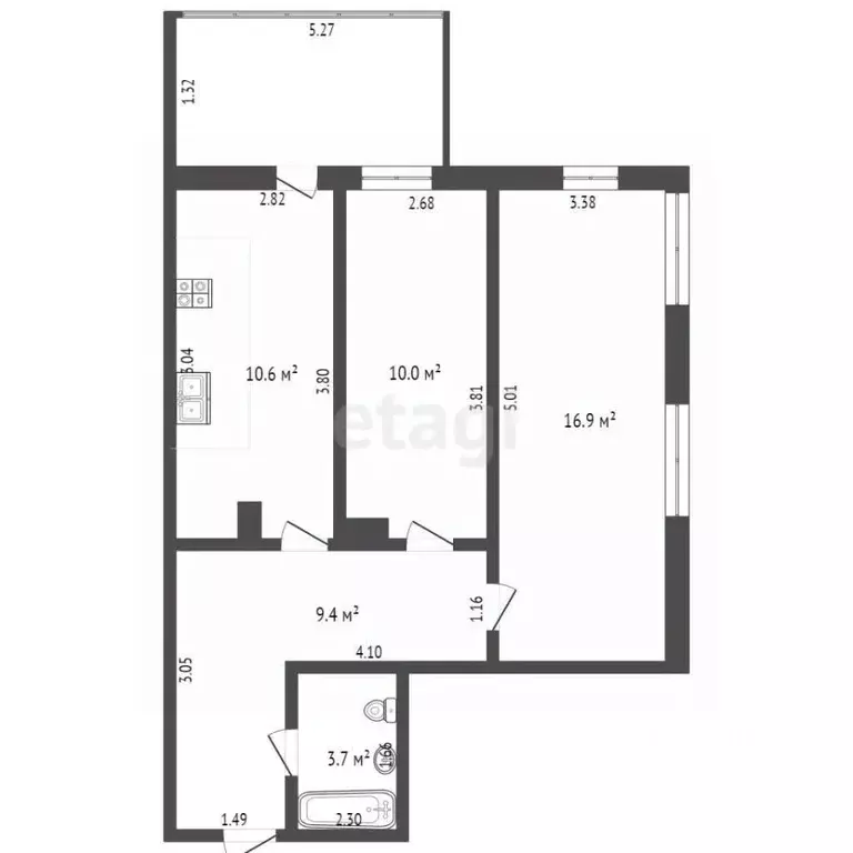 2-к кв. Удмуртия, Ижевск ул. Герцена, 8к1 (50.6 м) - Фото 2