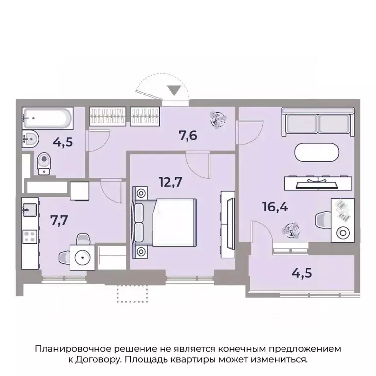 2-к кв. Москва Автозаводская ул., 23С120 (53.8 м) - Фото 0