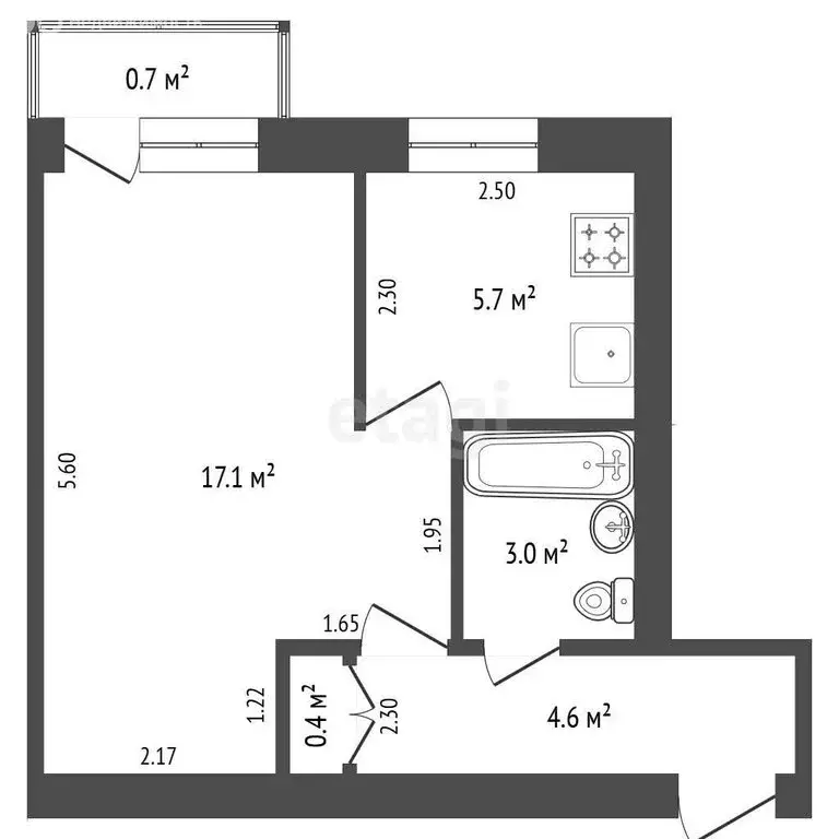 1-комнатная квартира: Саранск, улица Федосеенко, 13 (31.6 м) - Фото 1