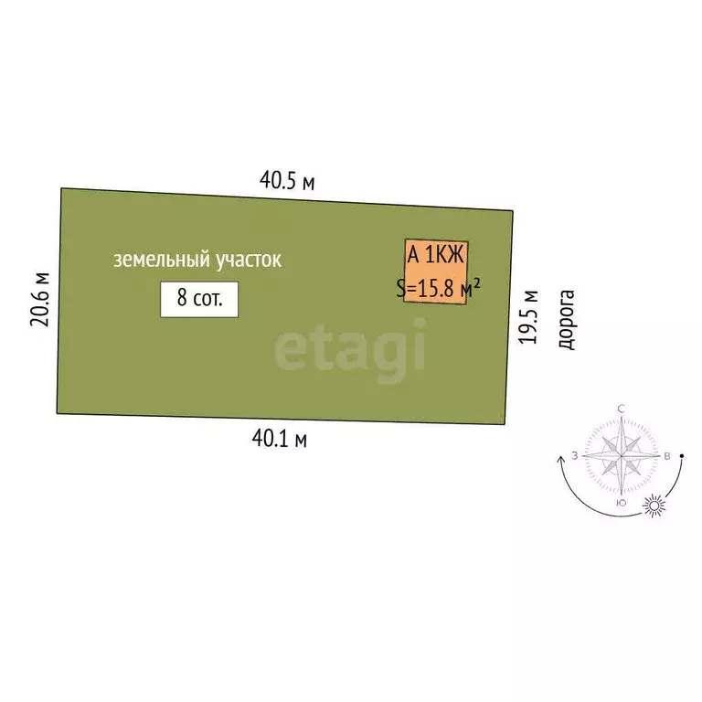 Дом в Тюмень, садовое товарищество Лаванда, 6-я улица (15.8 м) - Фото 1