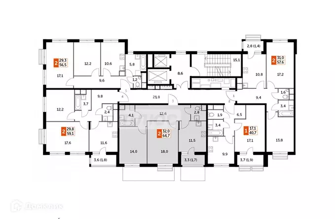 Продаётся 2-к квартира, 64.7 м - Фото 0