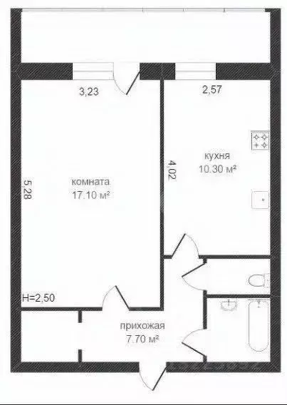 1-к кв. Вологодская область, Вологда Ярославская ул., 29 (39.5 м) - Фото 2
