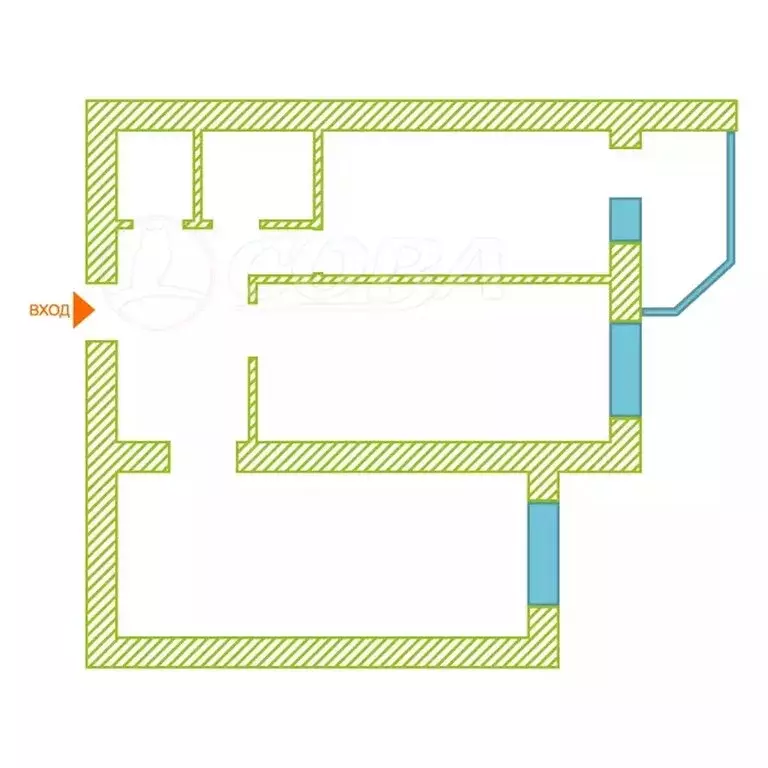 2-комнатная квартира: Тюмень, улица Мельникайте, 138а (63.9 м) - Фото 2
