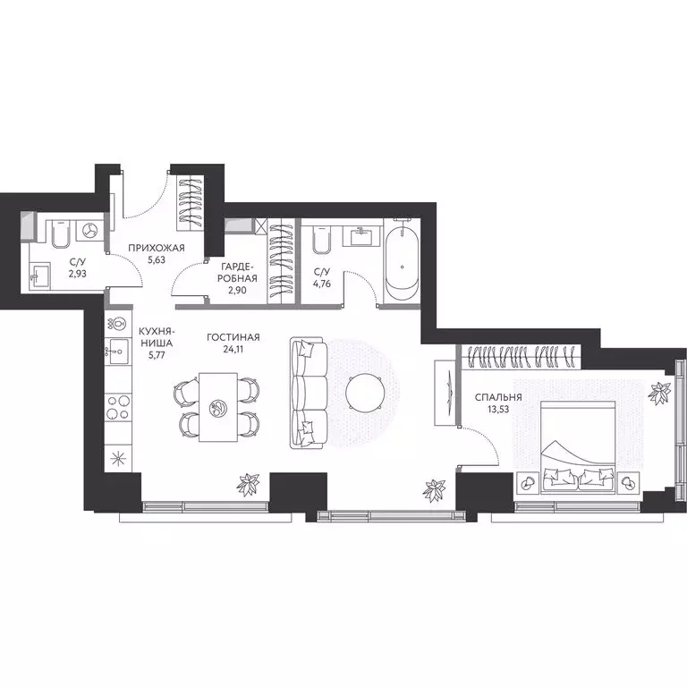 1-комнатная квартира: Москва, 1-й Сетуньский проезд, 8 (60 м) - Фото 2