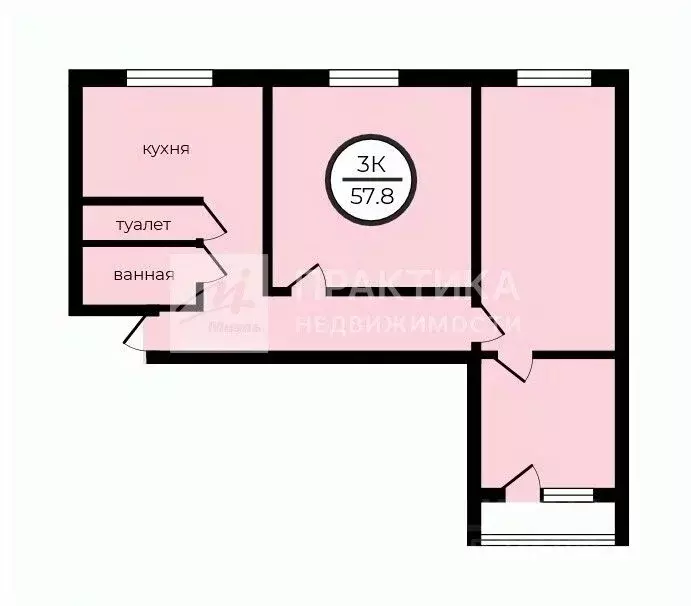3-к кв. Московская область, Химки ул. Пожарского, 20 (57.8 м) - Фото 2