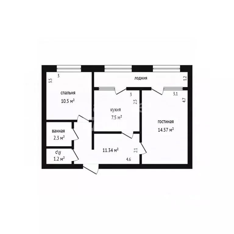 2-к кв. Дагестан, Дербент ул. Саида Габиева, 26 (54.0 м) - Фото 2