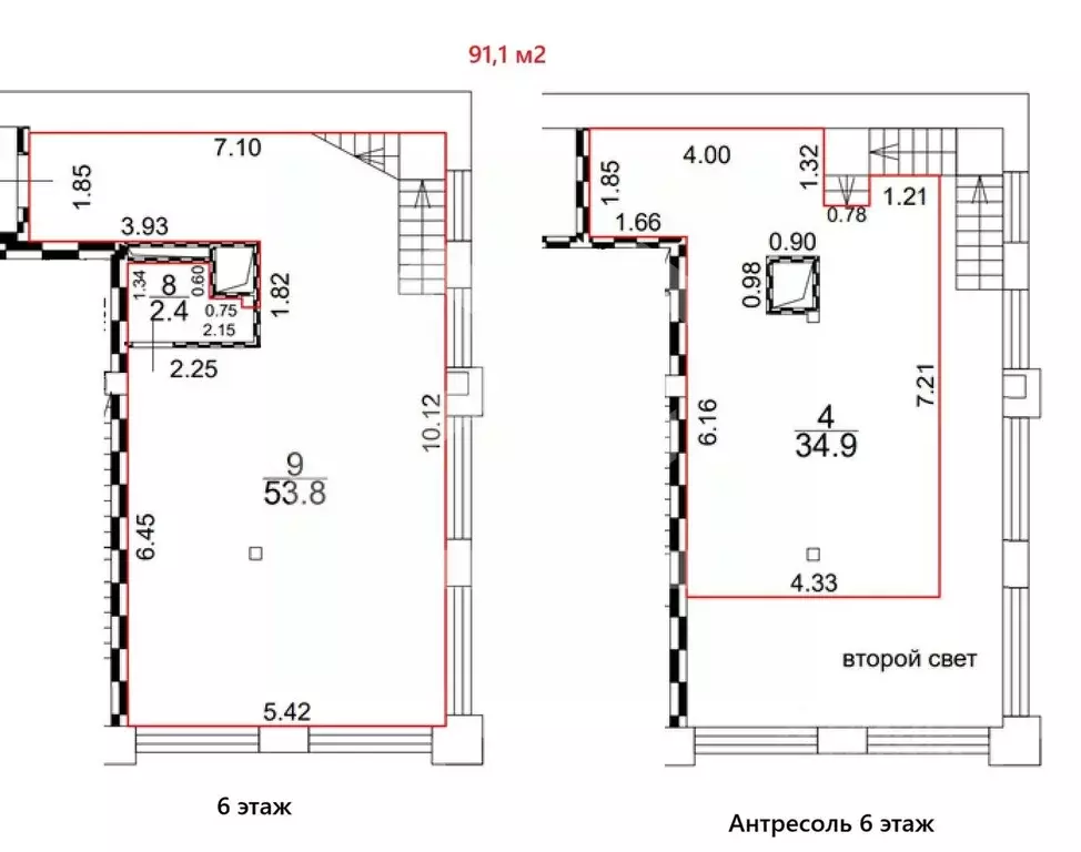 Офис в Москва ул. Фридриха Энгельса, 46С7 (91 м) - Фото 2