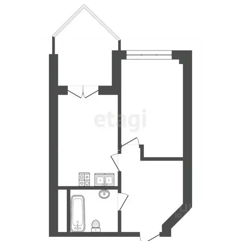 2-к кв. Крым, Ялта ул. Дражинского, 48 (50.0 м) - Фото 1