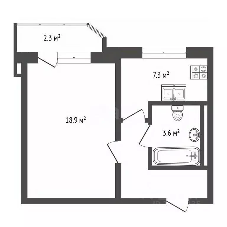 1-к кв. Москва ул. Дыбенко, 32К1 (38.5 м) - Фото 1