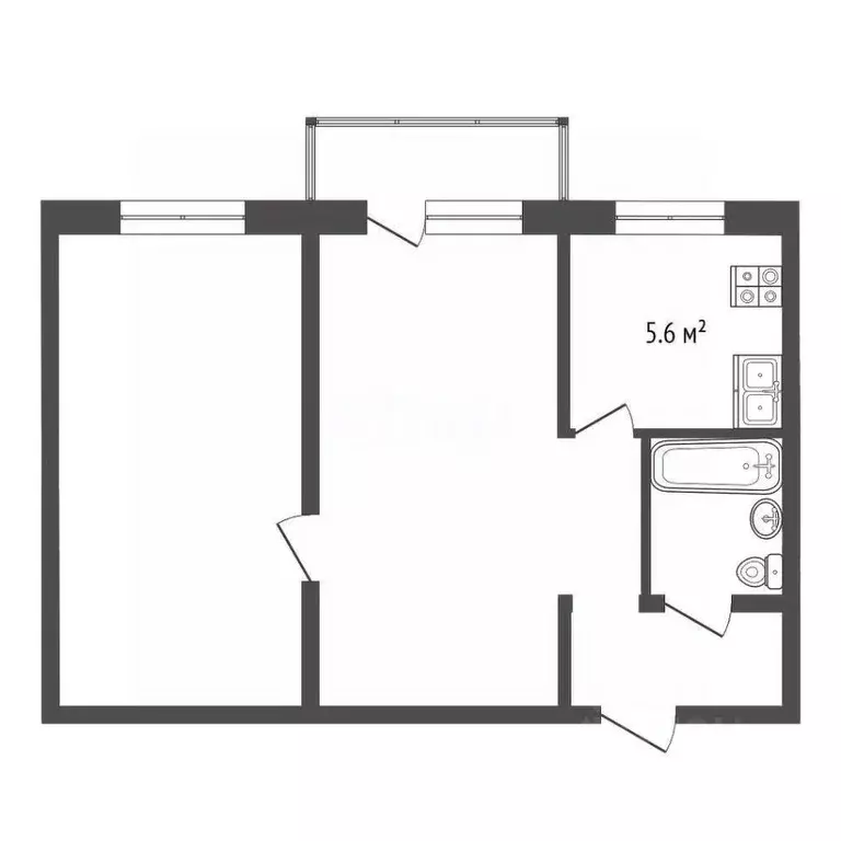 2-к кв. Архангельская область, Новодвинск ул. 50-летия Октября, 42к1 ... - Фото 1