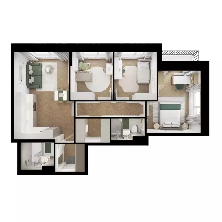 3-к кв. Бурятия, Улан-Удэ ул. Шмидта, 37А (71.14 м) - Фото 2