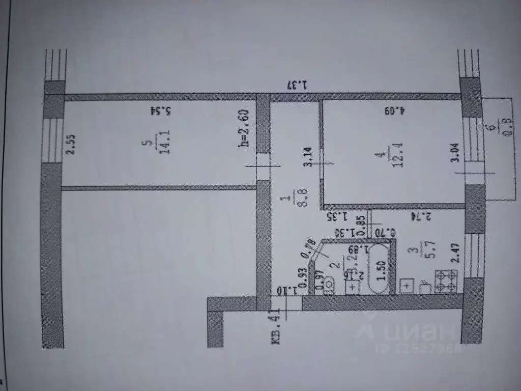 2-к кв. Нижегородская область, Нижний Новгород ул. Кащенко, 19 (44.2 ... - Фото 1