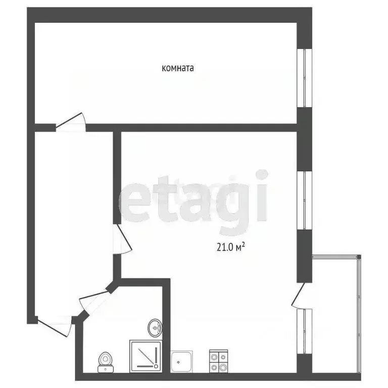 1-к кв. Краснодарский край, Горячий Ключ Черноморская ул., 56 (50.0 м) - Фото 1