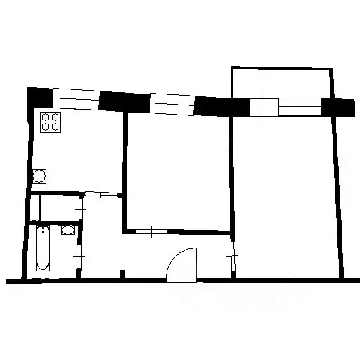 2-к кв. Татарстан, Казань 33-й Военный городок, 4 (53.5 м) - Фото 2