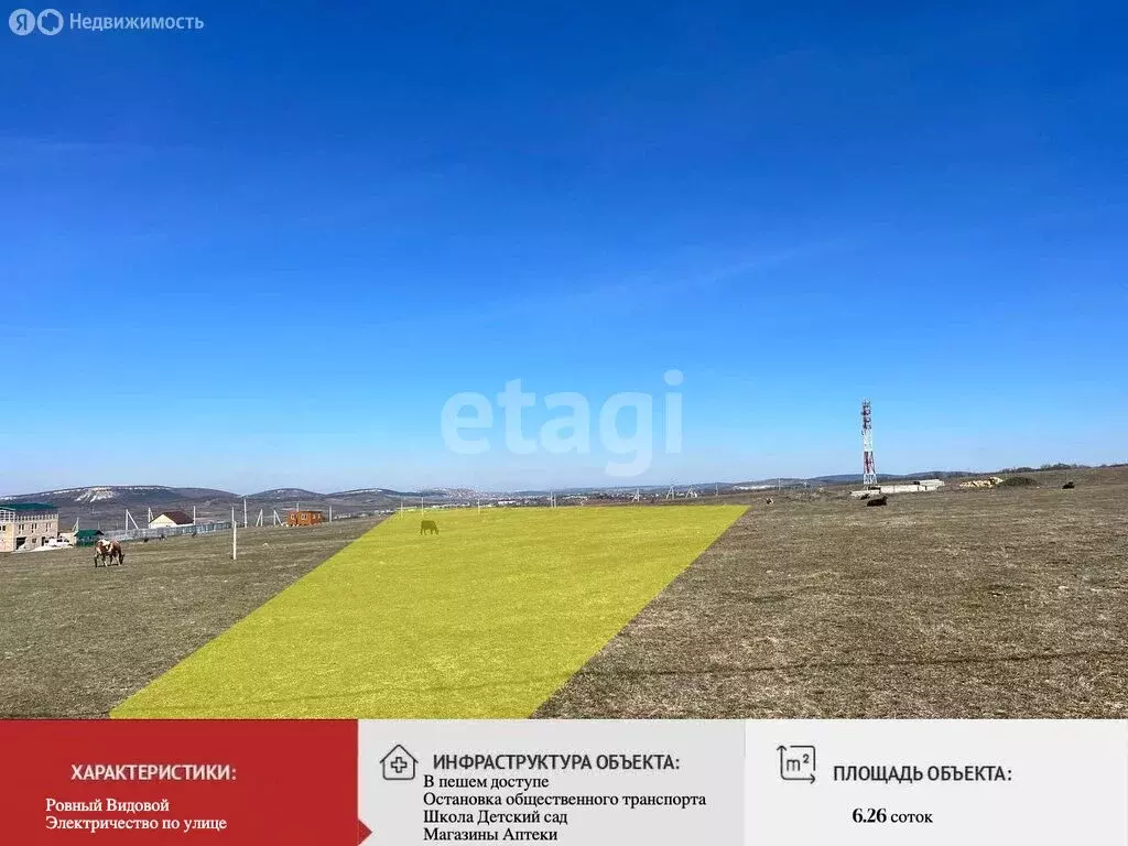 Участок в Симферопольский район, Перовское сельское поселение, село ... - Фото 1