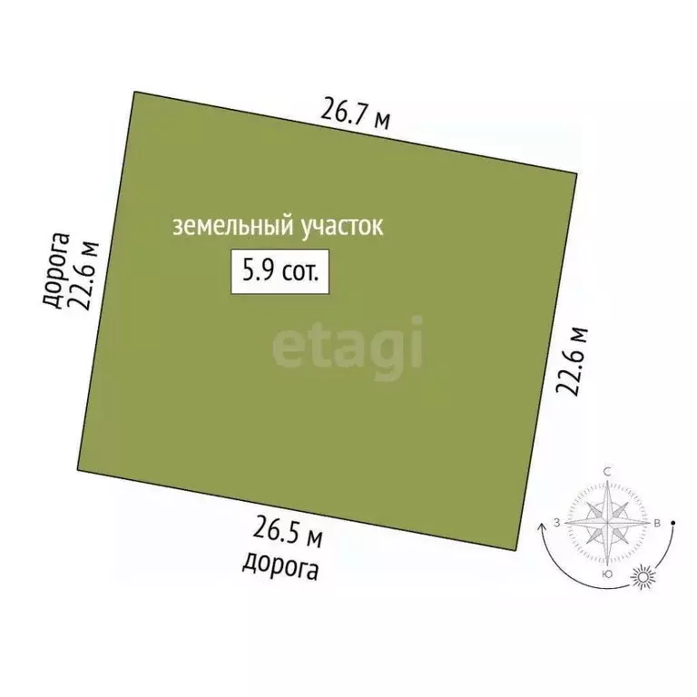 Участок в Севастополь Красный Октябрь КСП,  (5.94 сот.) - Фото 2