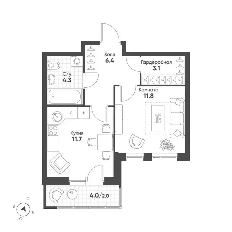 1-к кв. Свердловская область, Екатеринбург Солнечный жилрайон,  (39.3 ... - Фото 1