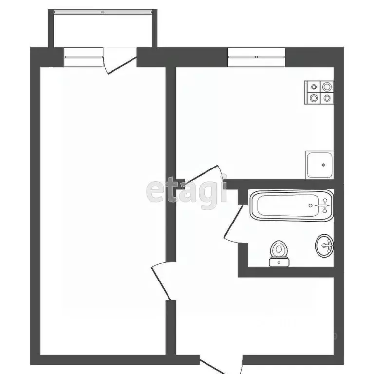1-к кв. Мордовия, Саранск Пионерская ул., 6 (27.1 м) - Фото 2