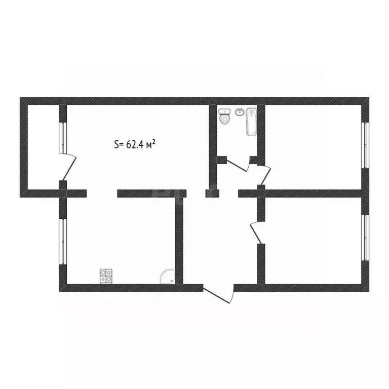 3-к кв. Алтайский край, Бийск ул. Ильи Мухачева, 133/2 (62.4 м) - Фото 2