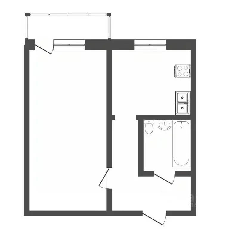 1-к кв. Тюменская область, Тюмень Метелева мкр, ул. Метелевская, 6 ... - Фото 1