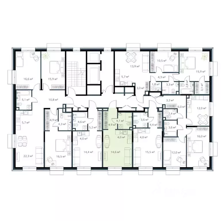 1-к кв. Приморский край, Владивосток Дом на Востоке жилой комплекс, ... - Фото 2