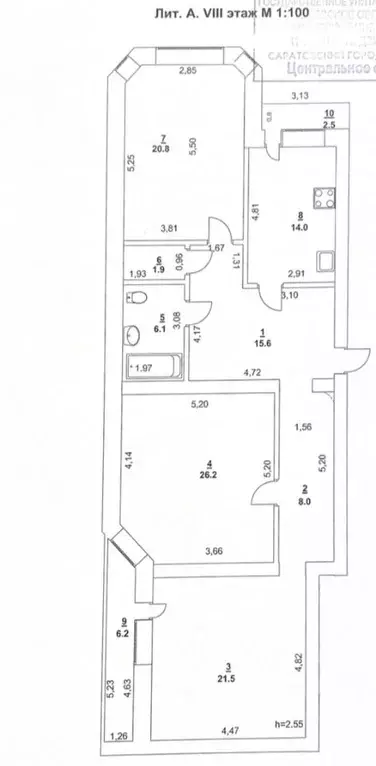 3-к кв. Саратовская область, Саратов Астраханская ул., 62/66 (123.0 м) - Фото 2
