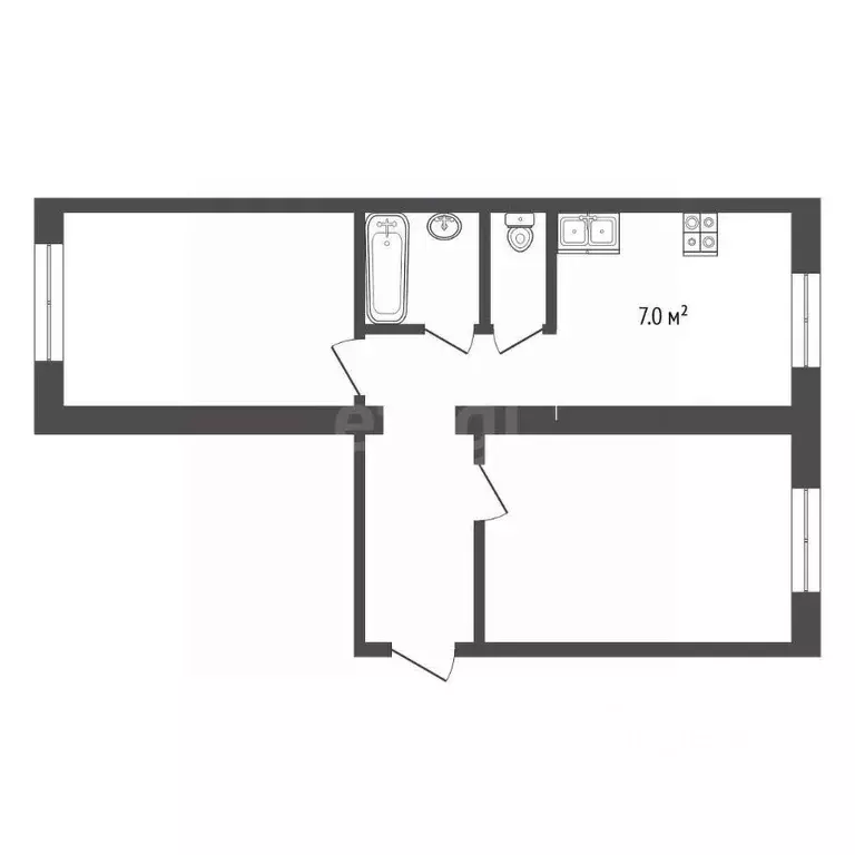 2-к кв. Ямало-Ненецкий АО, Муравленко ул. 70 лет Октября, 20 (51.4 м) - Фото 2