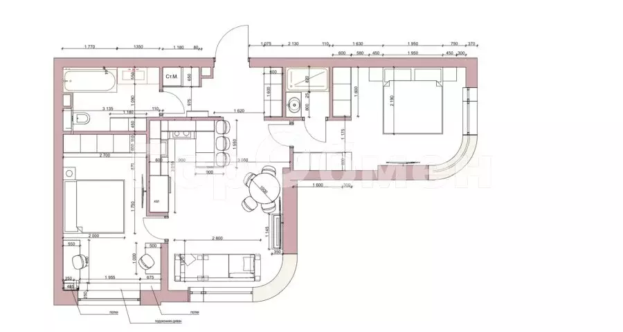 2-комнатная квартира: Москва, улица Вильгельма Пика, 1 (65 м) - Фото 0