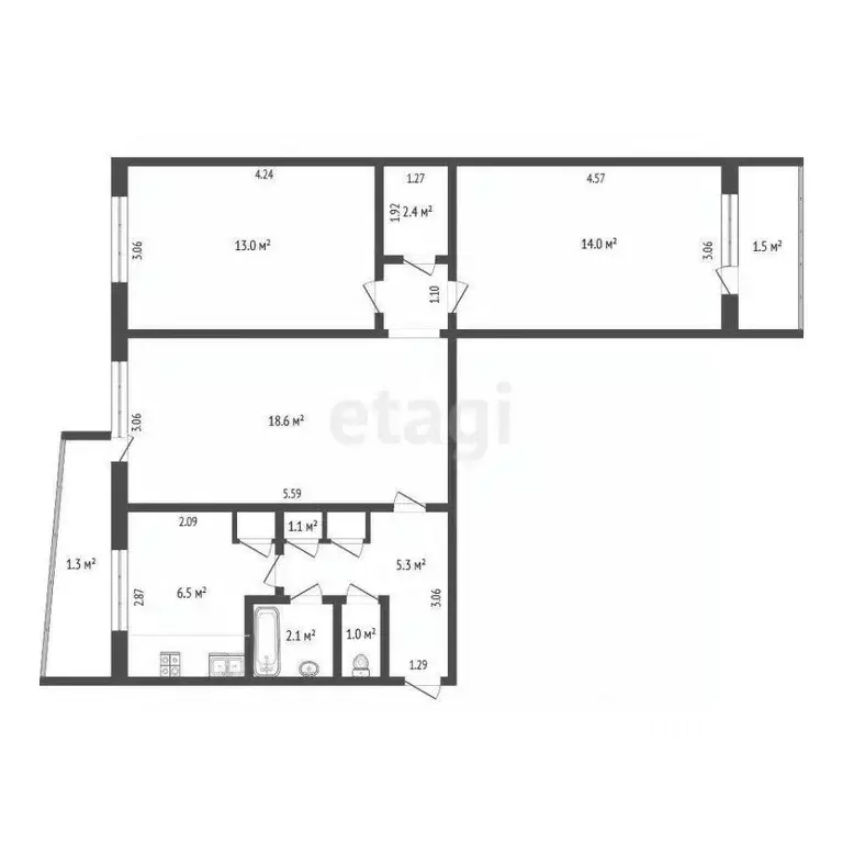 3-к кв. Мордовия, Саранск ул. Фурманова, 48 (64.0 м) - Фото 1