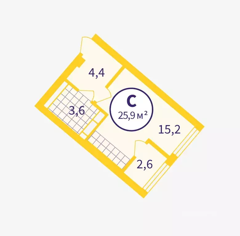 Студия Свердловская область, Екатеринбург ул. Советская, 19Б (24.62 м) - Фото 0