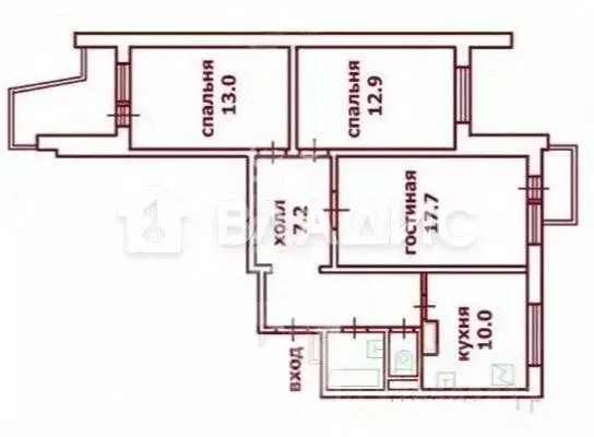 3-к кв. Москва ул. Авиаторов, 6 (76.0 м) - Фото 1
