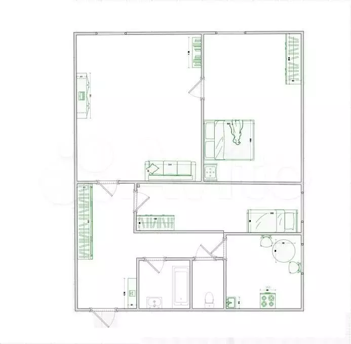 3-к. квартира, 69 м, 5/5 эт. - Фото 0