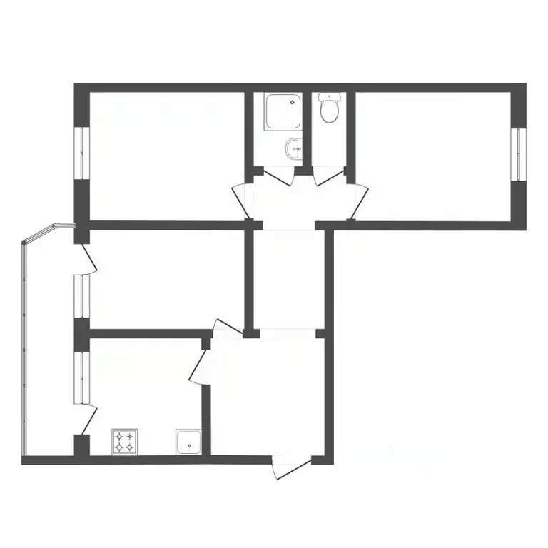 3-к кв. Тюменская область, Тюмень Народная ул., 10 (93.2 м) - Фото 2