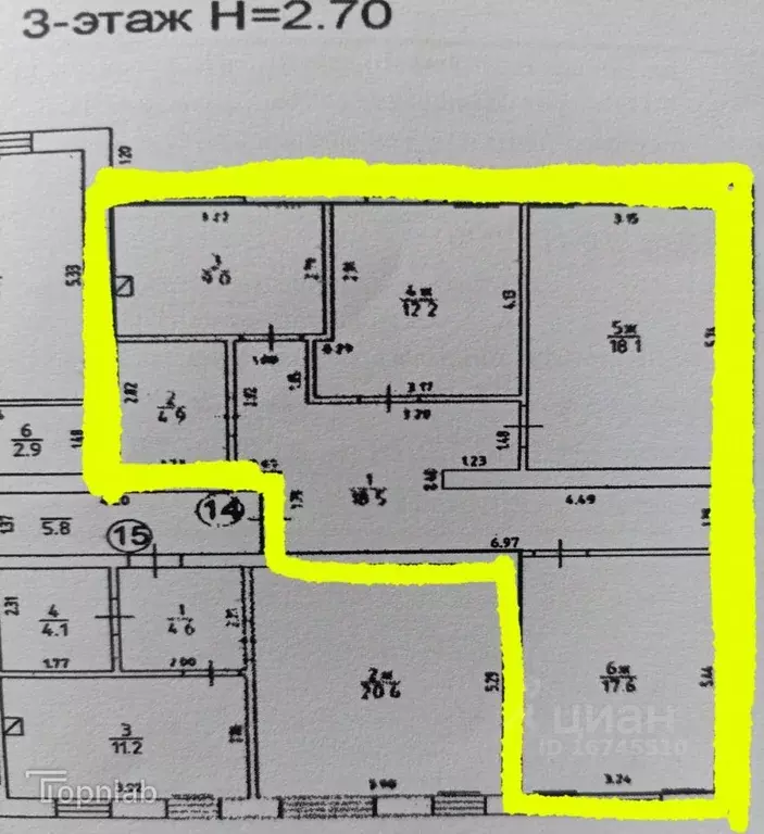 3-к кв. Калининградская область, Гурьевский муниципальный округ, пос. ... - Фото 2