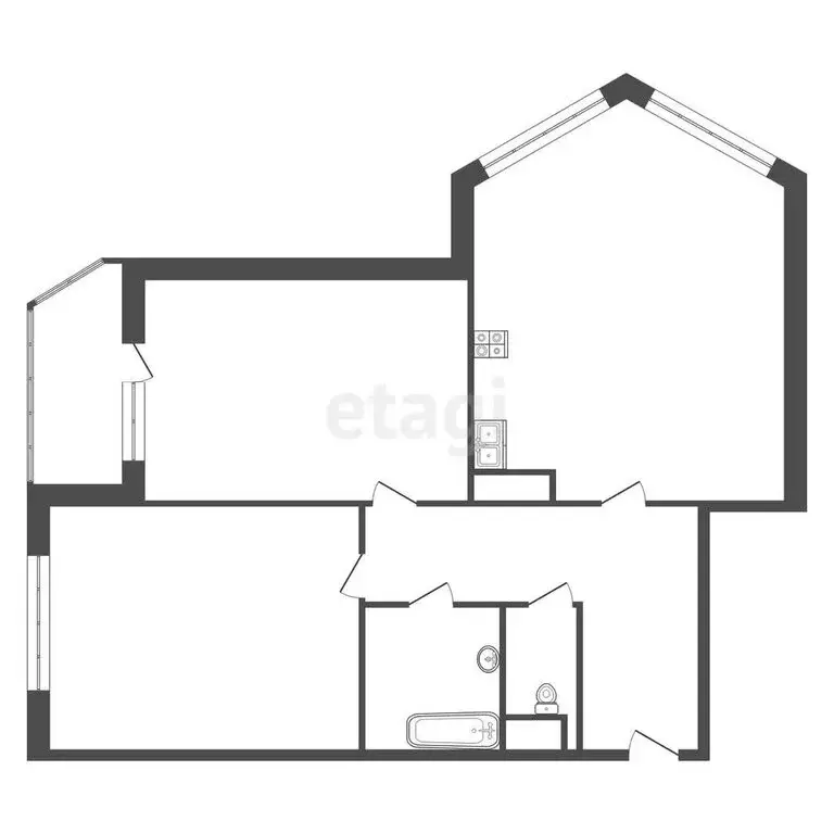 2-комнатная квартира: Мурино, улица Шоссе в Лаврики, 11 (60 м) - Фото 1