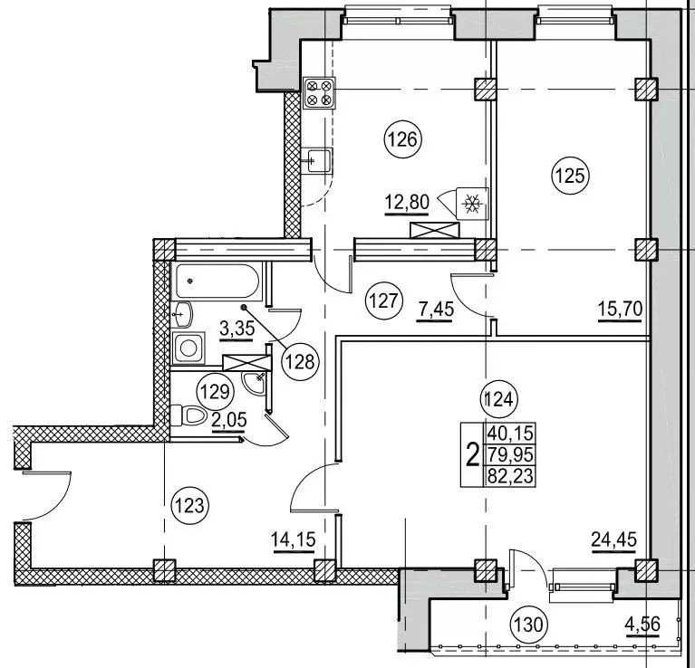 2-к кв. Псковская область, Великие Луки ул. Заслонова, 42 (83.3 м) - Фото 1