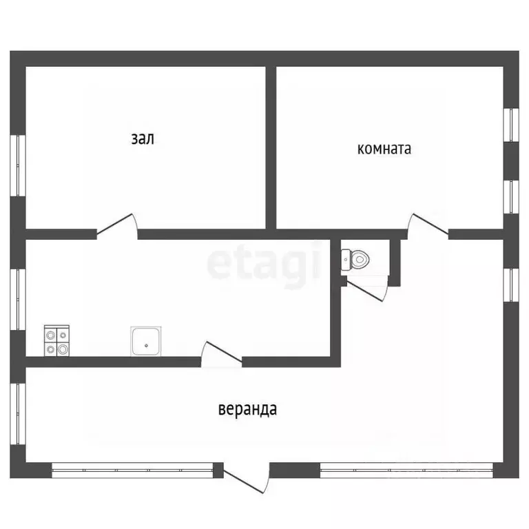 Дом в Кемеровская область, Прокопьевск ул. Разведчиков, 22 (57 м) - Фото 2