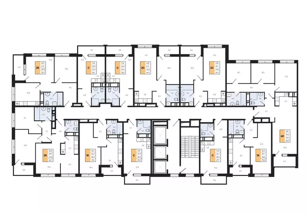 3-к кв. Приморский край, Владивосток ул. Расула Гамзатова, 7к3 (66.7 ... - Фото 2