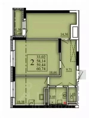 2-к кв. Башкортостан, Уфа Затон-Восточный жилрайон, Паруса жилой ... - Фото 0