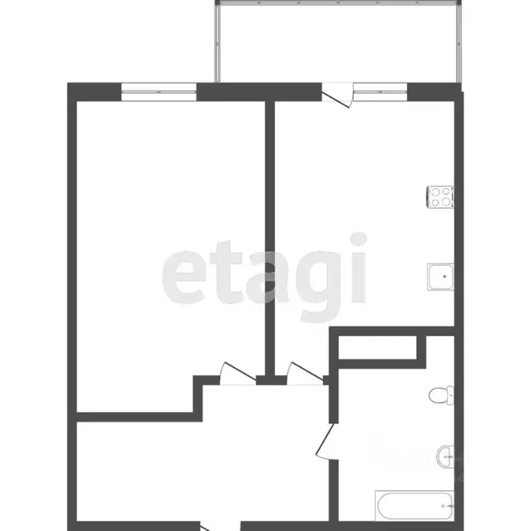 1-к кв. Тюменская область, Тюмень ул. Бирюзова, 6Б (35.8 м) - Фото 0