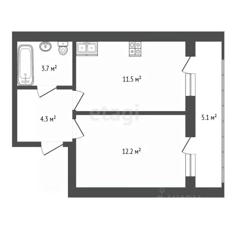 1-к кв. Марий Эл, Йошкар-Ола городской округ, с. Семеновка ул. ... - Фото 1