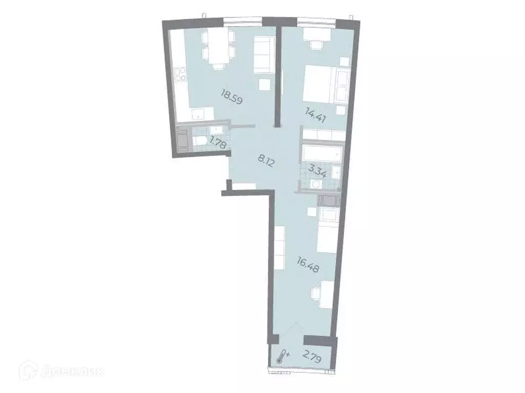Продаётся 2-к квартира, 64.2 м - Фото 0
