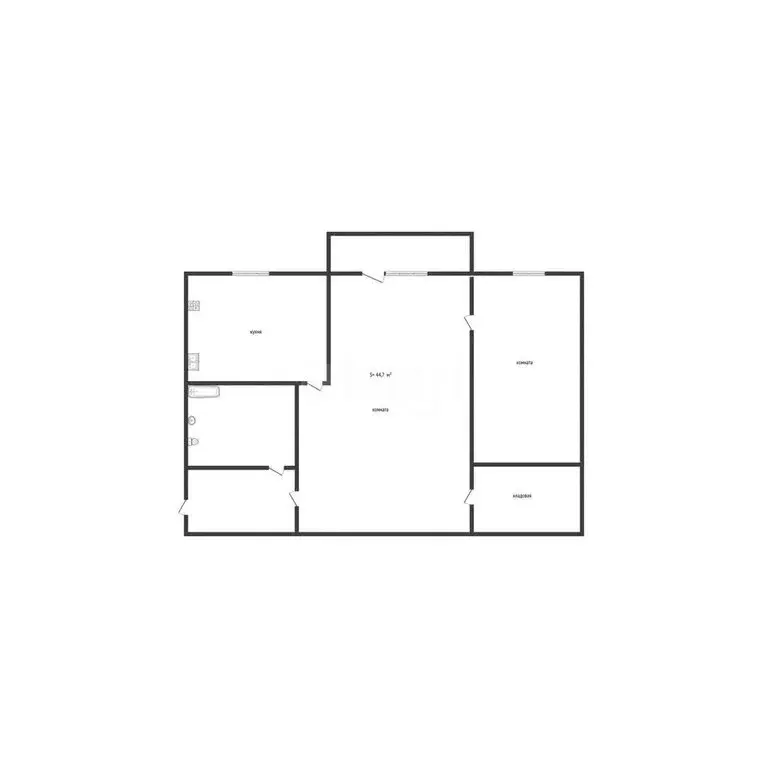 2-комнатная квартира: Бийск, улица имени Героя Советского Союза ... - Фото 1